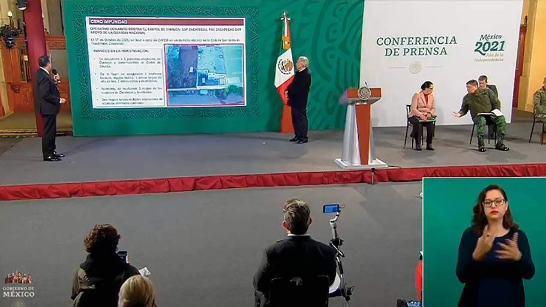 Conferencia mañanera informe de seguridad